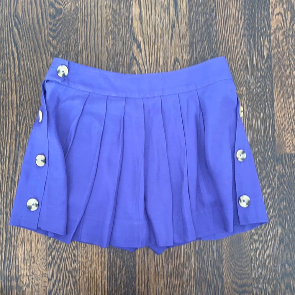 Tracy Reese Purple Sz. 2 Skort with Button Side Details